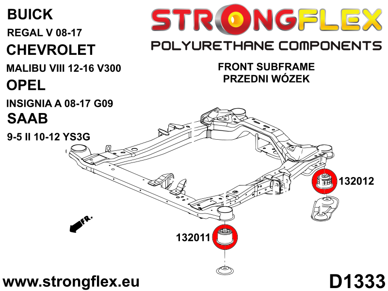 Kit completo de suspensión Chevrolet Malibu VIII V300 G09 YS3G FWD Insignia (136256B)