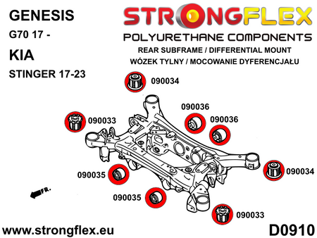 Silentblock delantero del subchasis trasero SPORT Kia Stinger 17-23 (090034A)