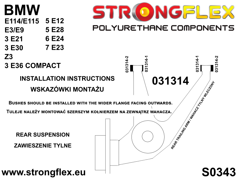 Kit completo de suspensión SPORT BMW Serie 6 E24 E12 E3 E9 Serie 5 (036134A)