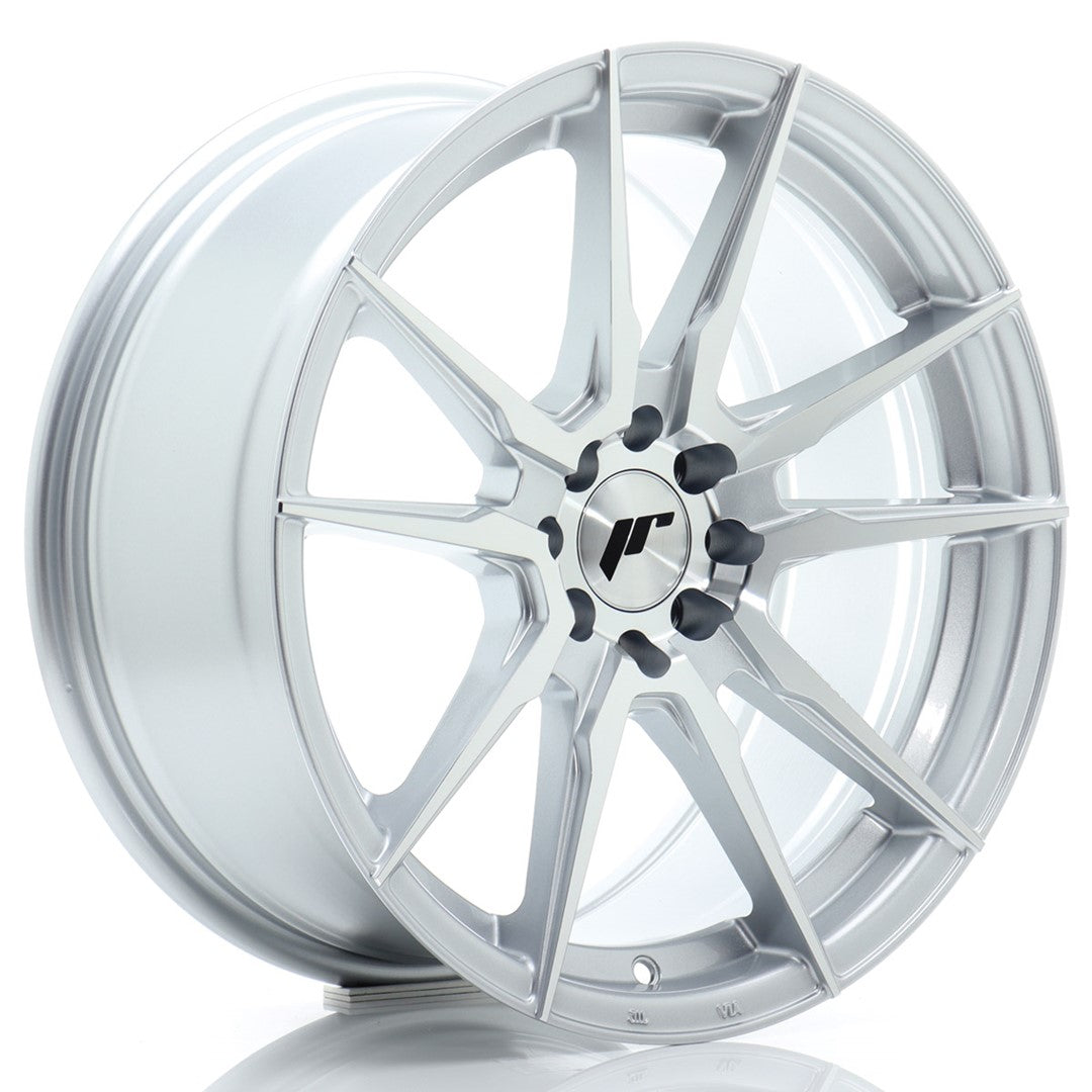 Llanta Japan Racing JR-21 17x8" 4x100/4x108 ET25 plata mecanizada