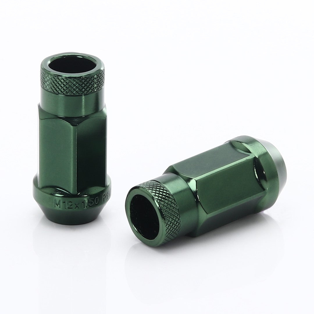 Tuercas de rueda de acero JN1 M12x1.25 en verde (20 unidades)