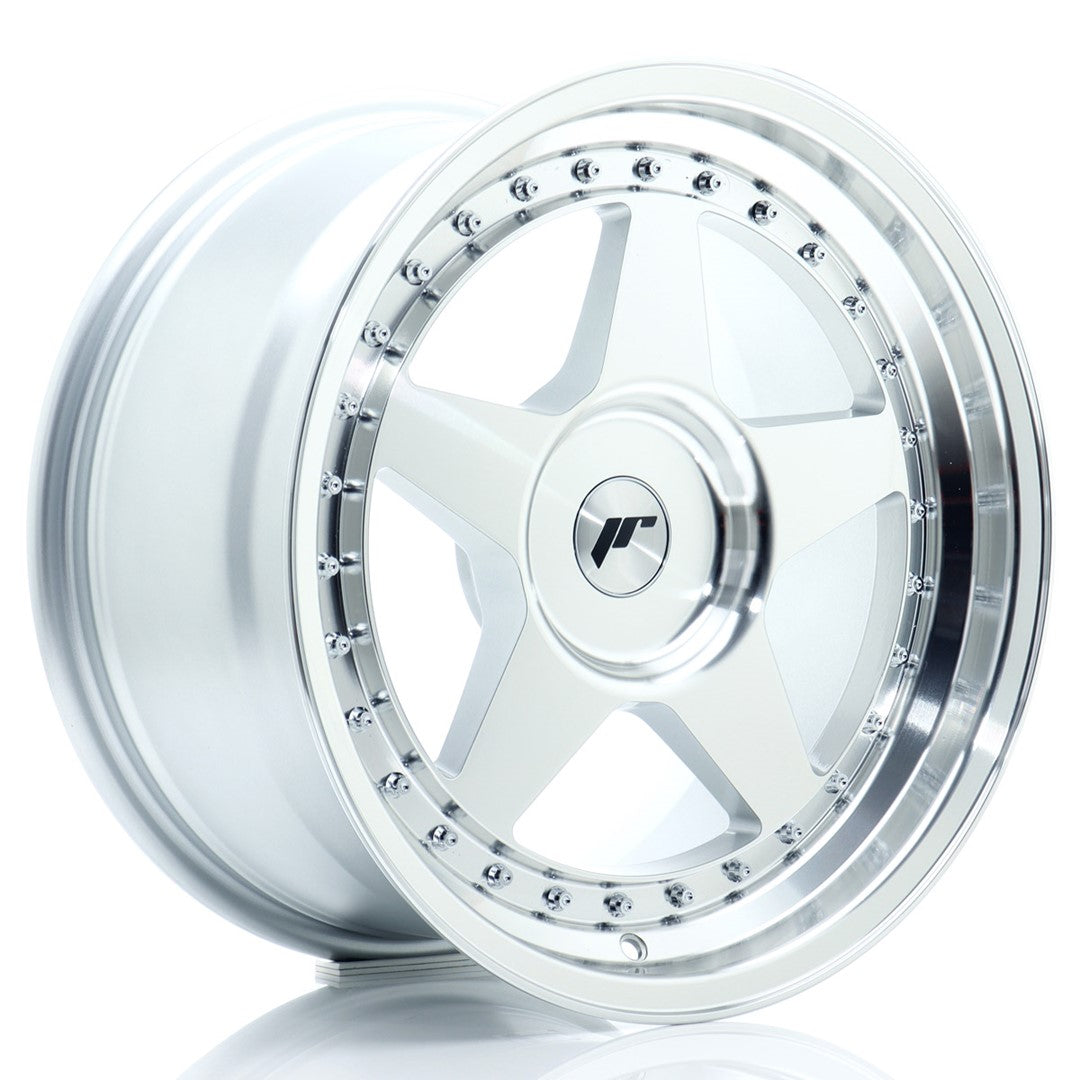 Llanta Japan Racing JR-6 17x9" a medida ET20-35 plata mecanizada