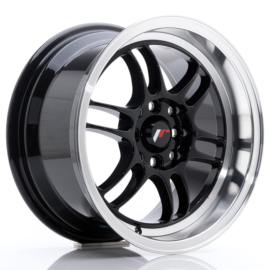 Llanta Japan Racing JR-7 15x8" 4x100/4x114.3 ET35 negro brillo