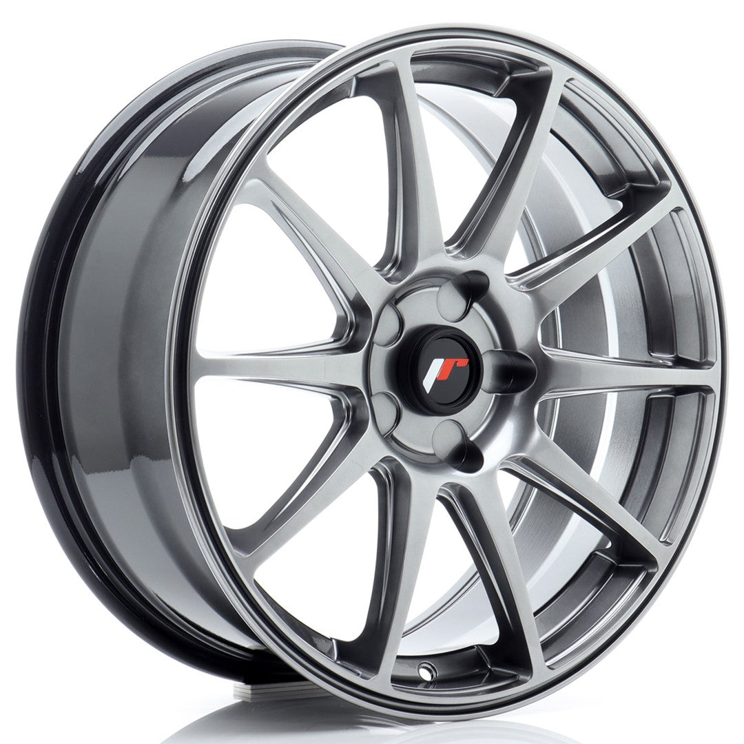 Llanta Japan Racing JR-11 18x7,5" 5 tornillos a medida ET20-40 negro hyper