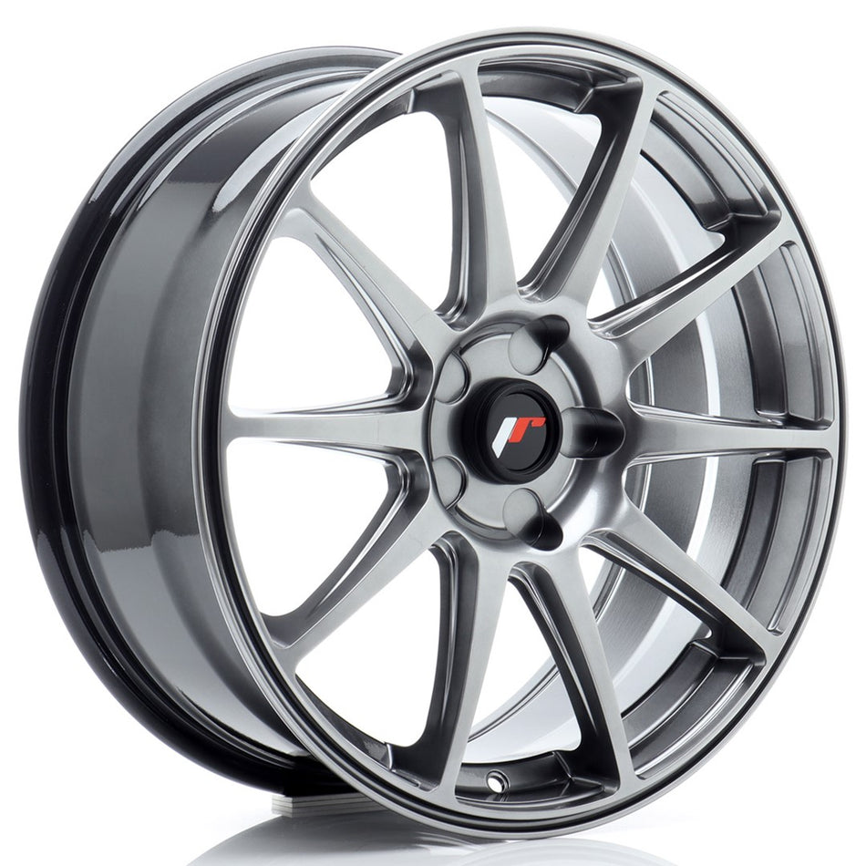 Japan Racing JR-11 18x7.5" (5 hole custom PCD) ET20-40, Hyper Black