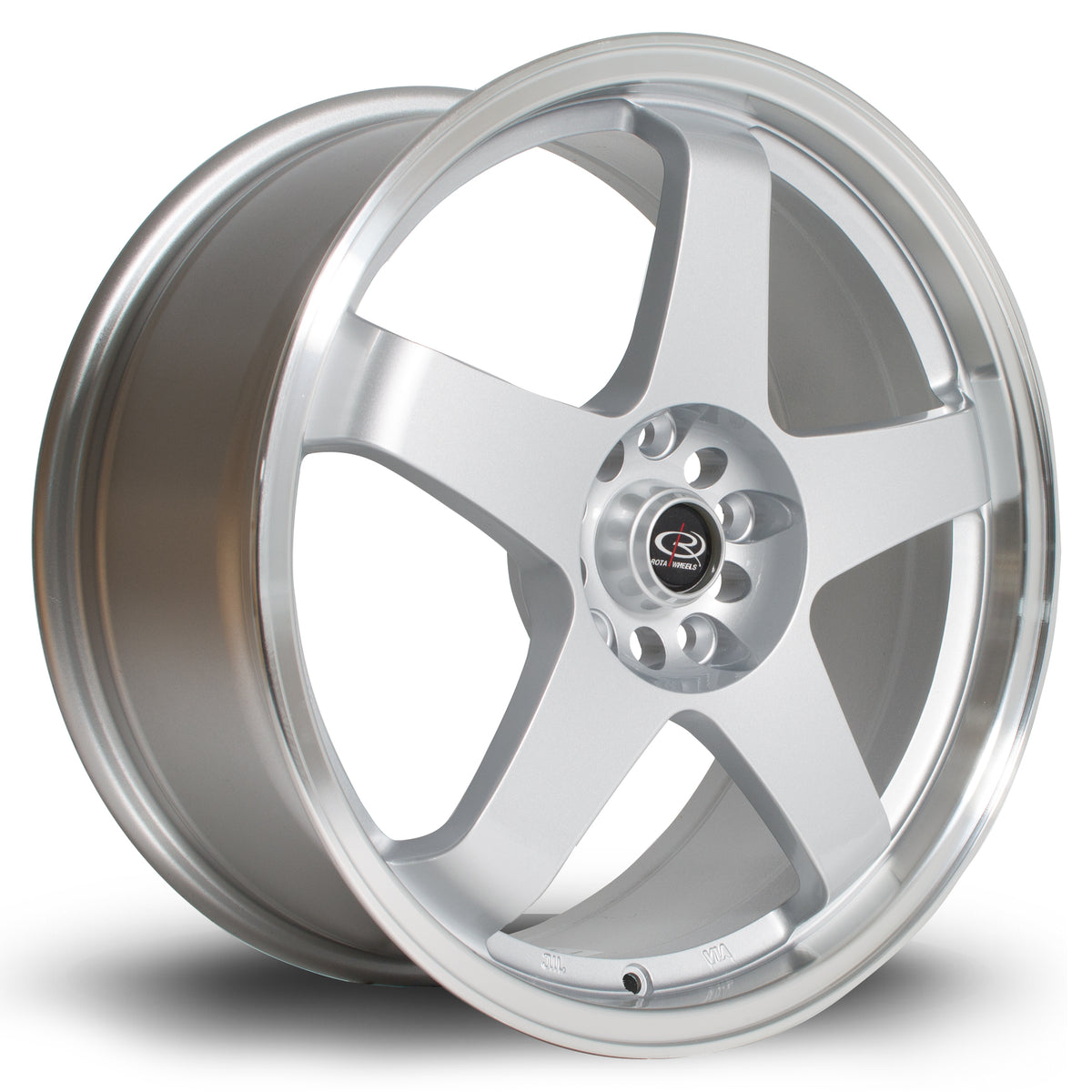 Llanta Rota GTR 18x8,5" 5x114.3 ET35 plata / labio pulido