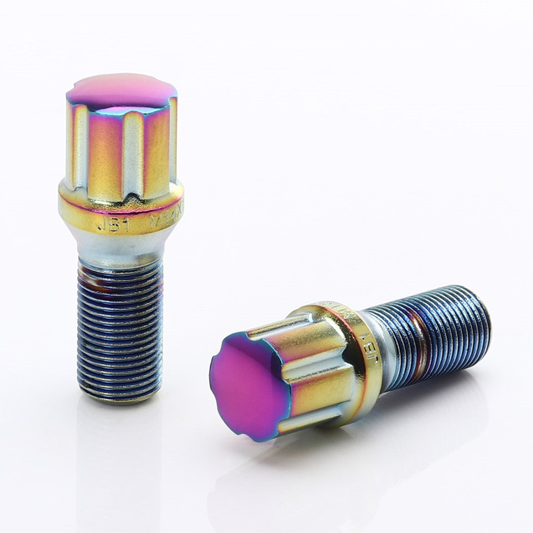 Tornillos de rueda JB1 M14x1.25 en neocromo (20 unidades)