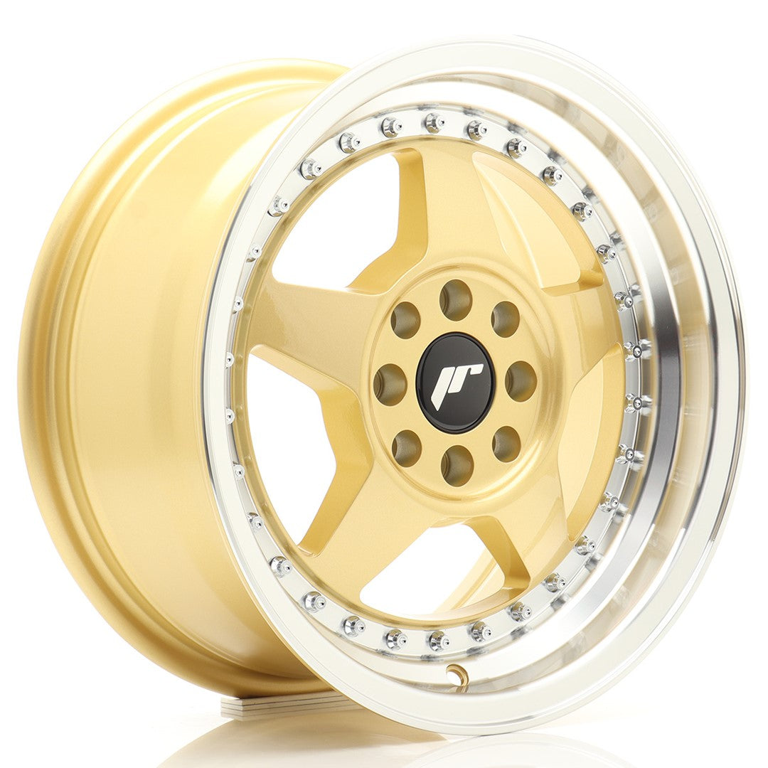 Llanta Japan Racing JR-6 15x7" 4x100/4x108 ET25 dorado