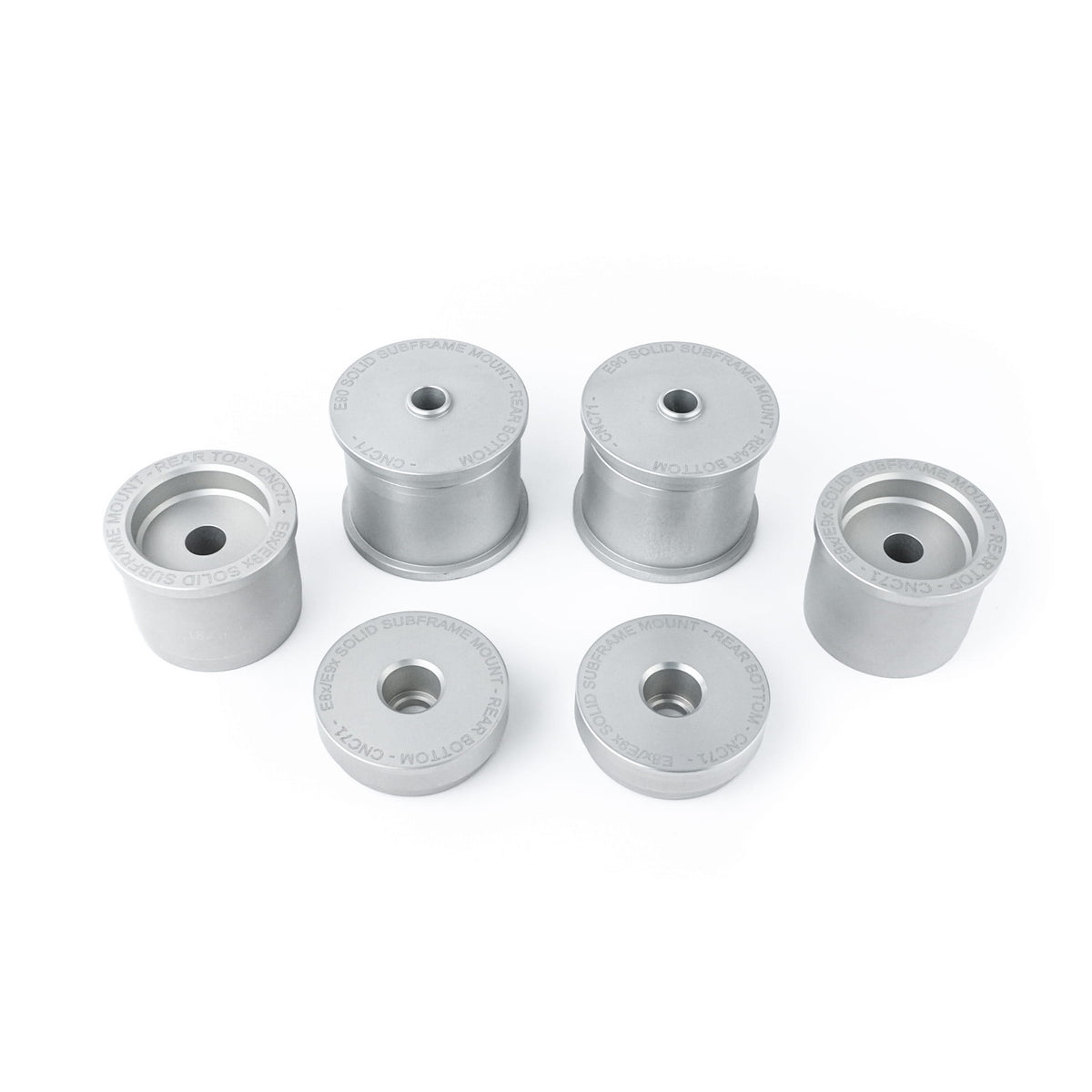 Casquillos macizos de aluminio para subchasis trasero CNC71 BMW E8X / E9X