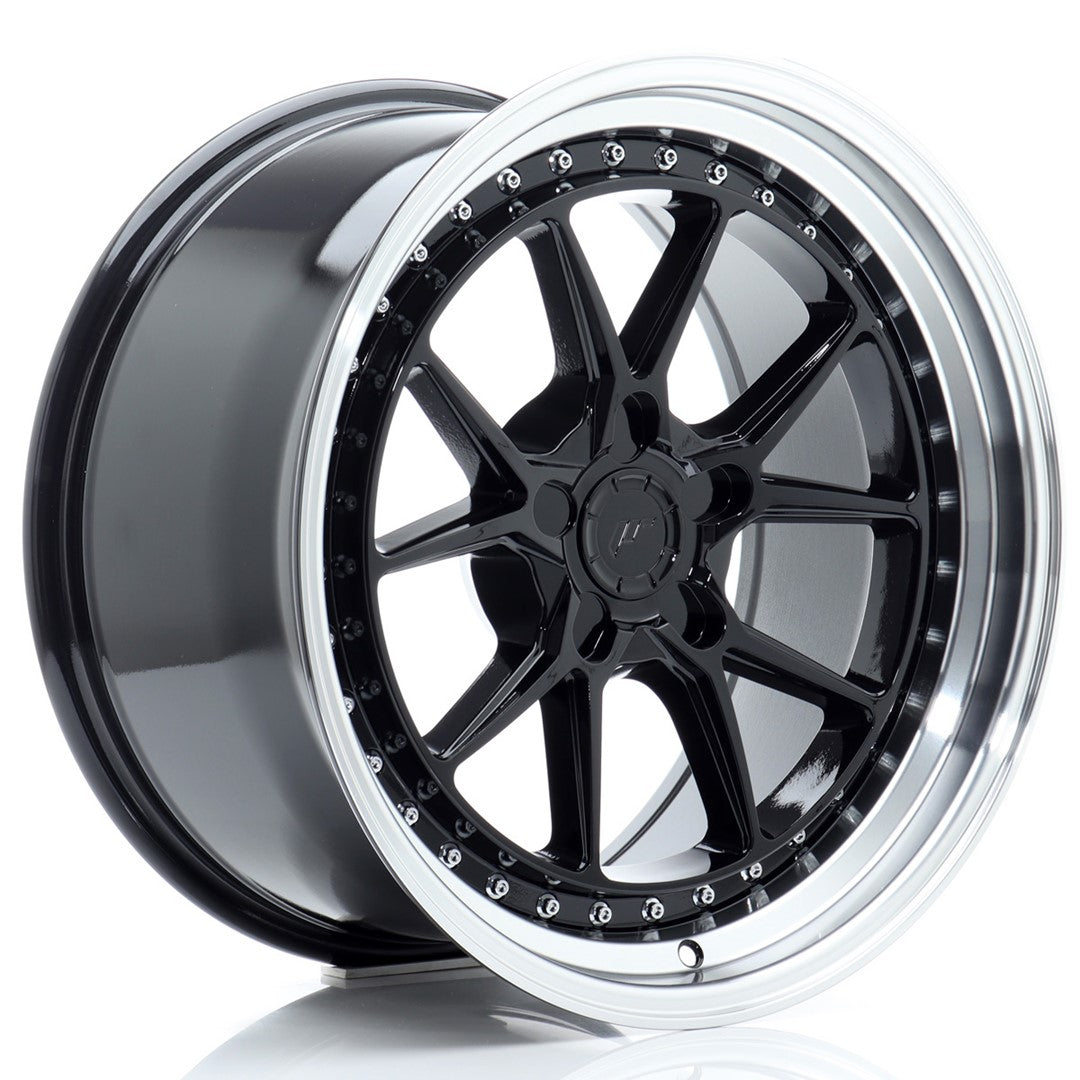 Llanta Japan Racing JR-39 18x9,5" 5 tornillos a medida ET15-35 negro brillo