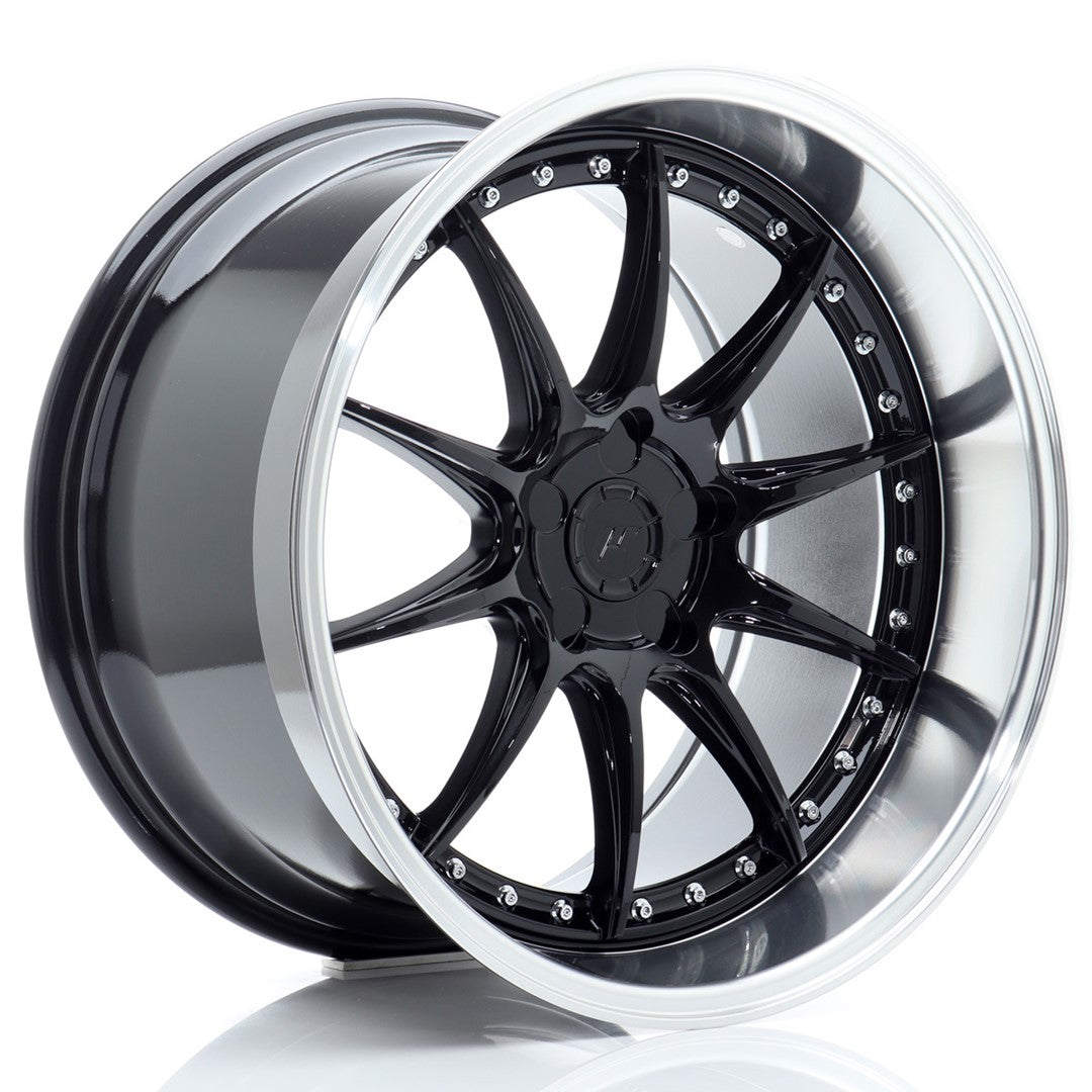 Llanta Japan Racing JR-41 19x11" 5 tornillos a medida ET12-25 negro brillo