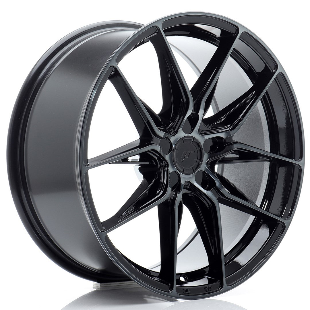 Llanta Japan Racing JR-44 18x8" 5 tornillos a medida ET20-42 negro brillo / frontal tintado