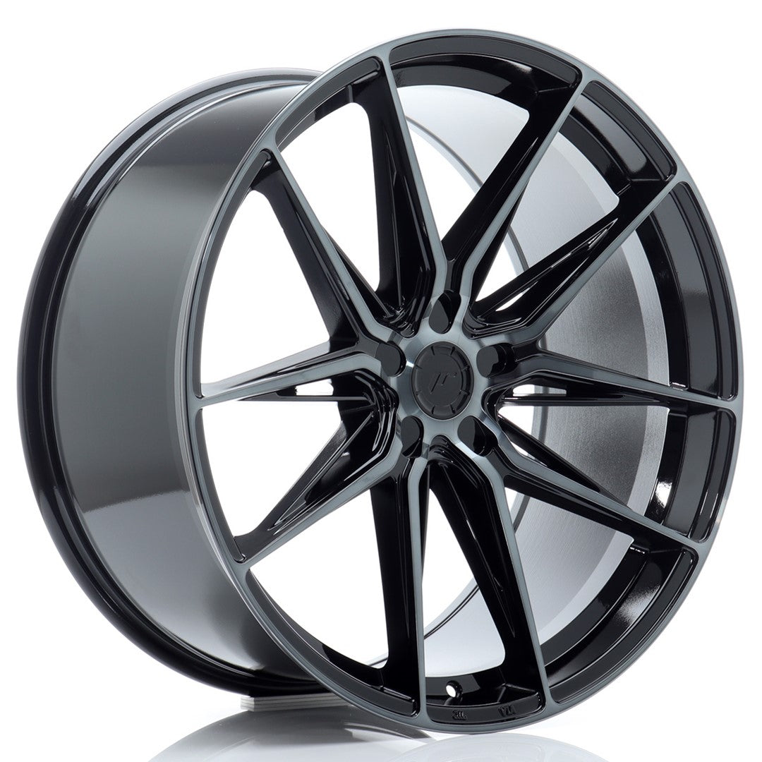 Llanta Japan Racing JR-44 22x10,5" 5 tornillos a medida ET10-40 negro brillo / frontal tintado