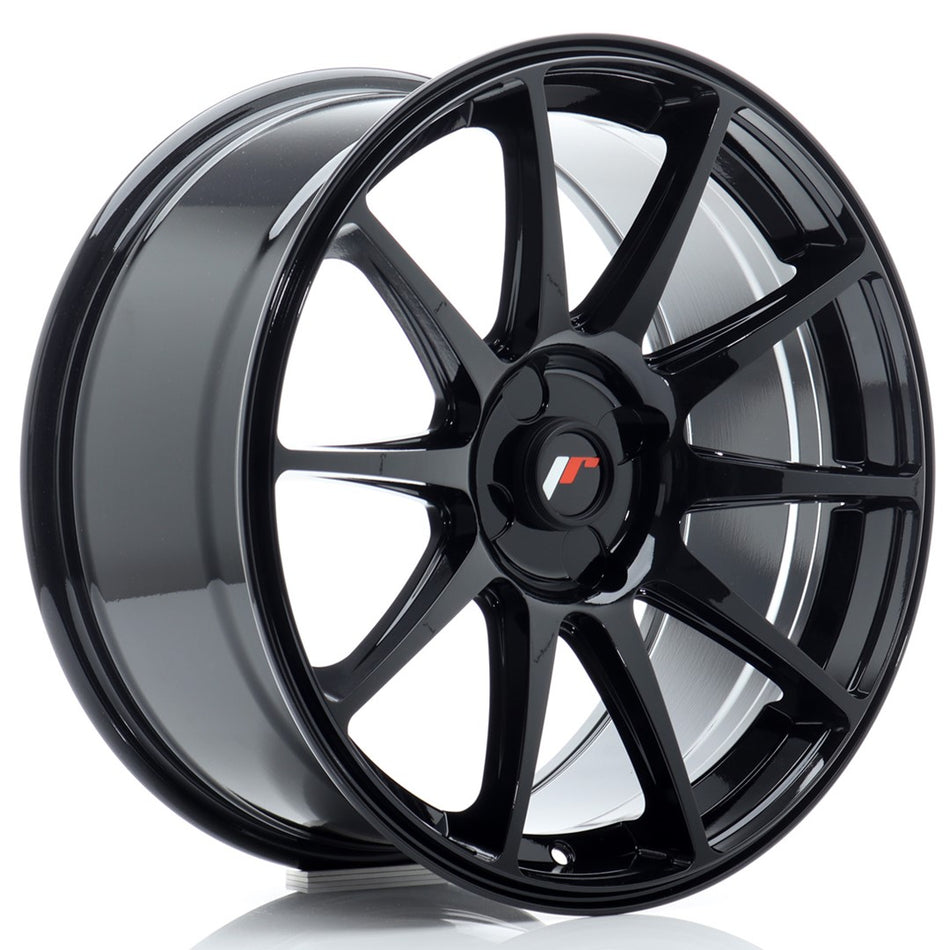 Japan Racing JR-11 18x8.5" (4 hole custom PCD) ET20-40, Gloss Black