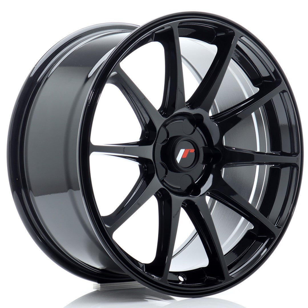 Llanta Japan Racing JR-11 18x8,5" 5 tornillos a medida ET20-40 negro brillo