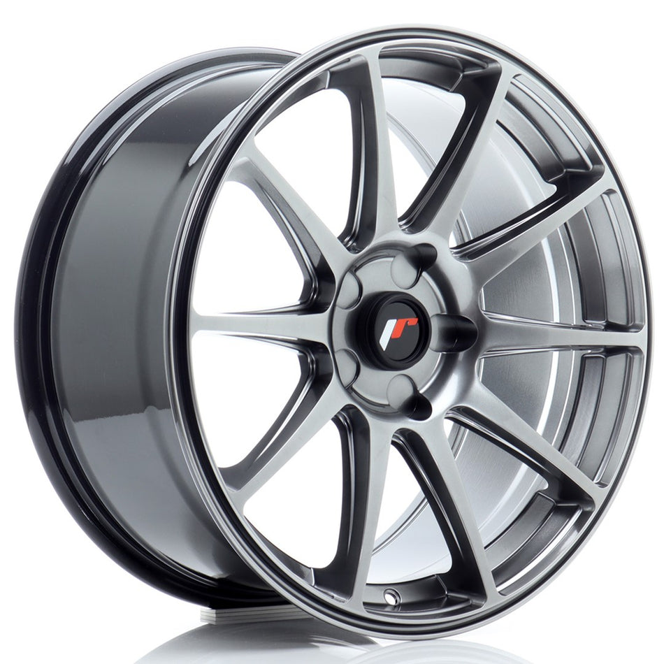 Japan Racing JR-11 18x8.5" (5 hole custom PCD) ET20-40, Hyper Black