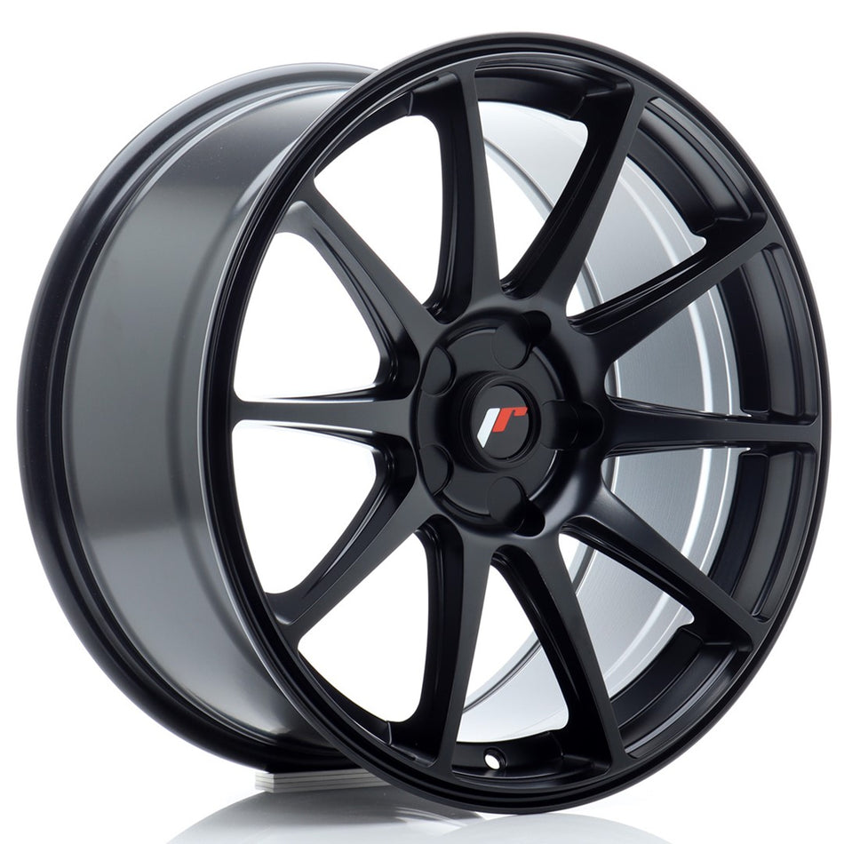 Japan Racing JR-11 18x8.5" (5 hole custom PCD) ET20-40, Flat Black