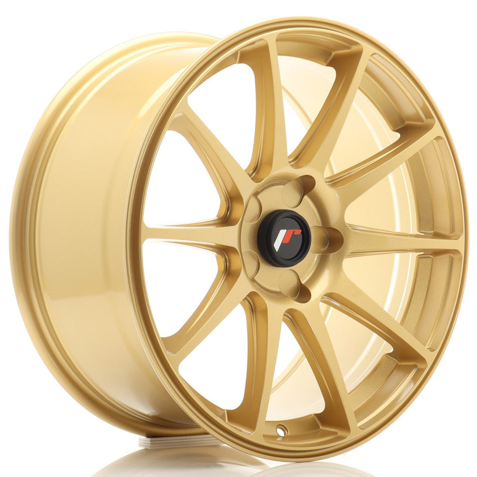 Japan Racing JR-11 18x8.5" (5 hole custom PCD) ET20-40, Gold