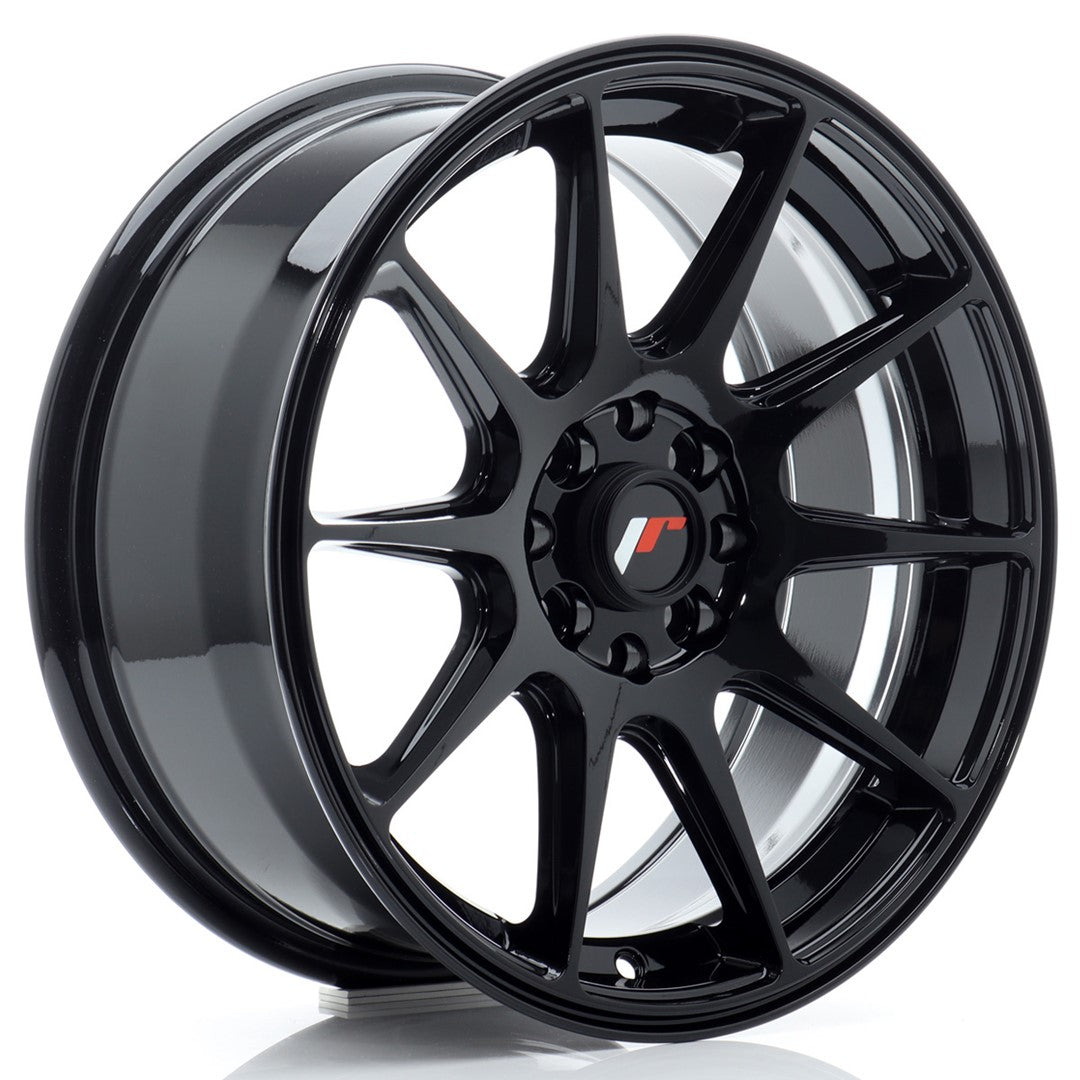 Llanta Japan Racing JR-11 16x7" 4x100/4x114.3 ET30 negro brillo