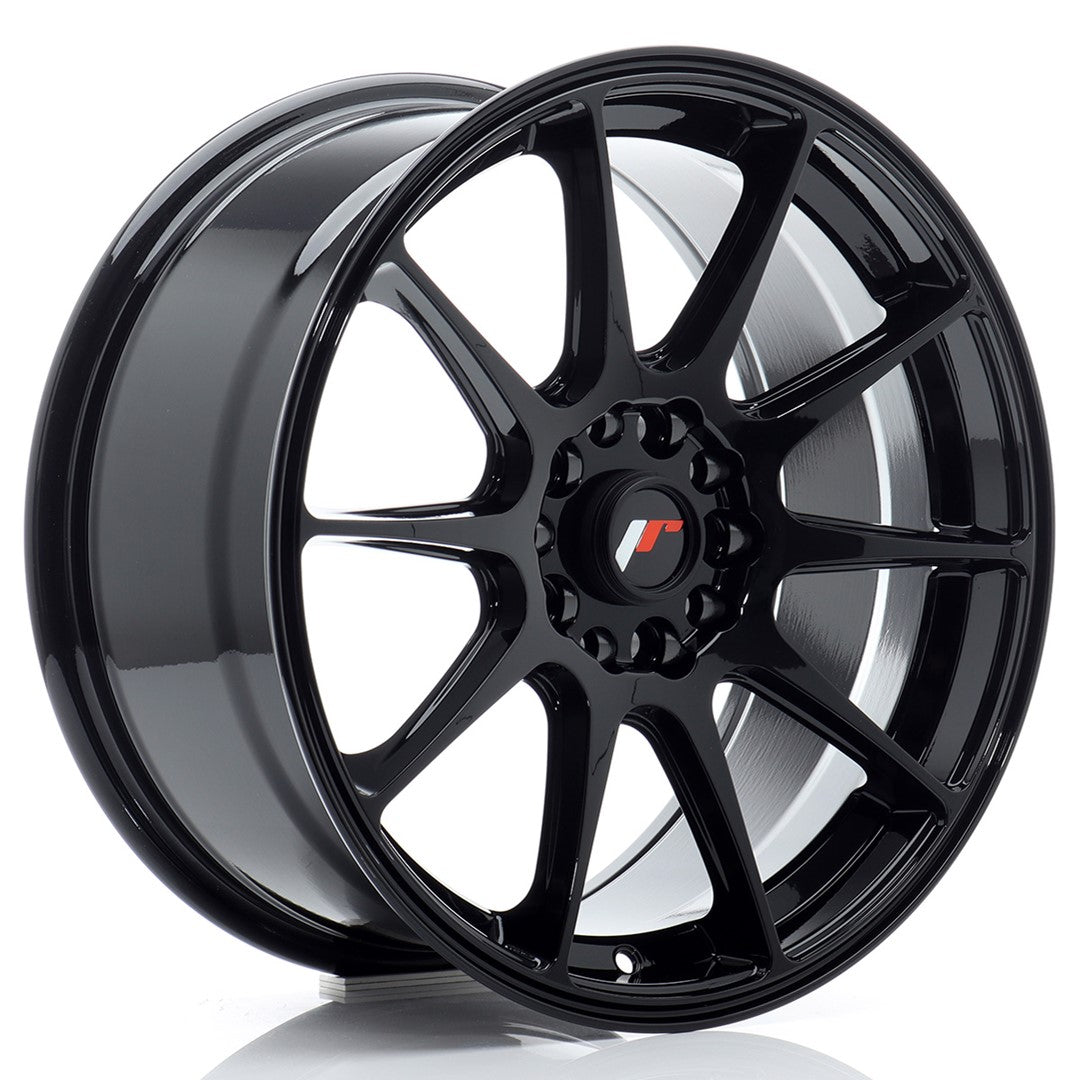 Llanta Japan Racing JR-11 17x8" 5x112/5x114.3 ET35 negro brillo