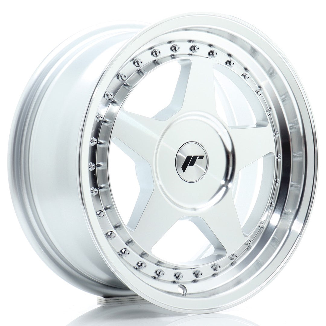 Llanta Japan Racing JR-6 16x7" a medida ET20-35 plata mecanizada