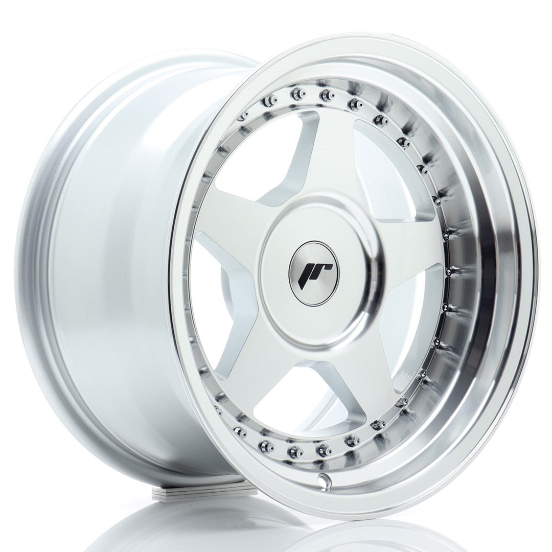 Llanta Japan Racing JR-6 16x9" a medida ET0-20 plata mecanizada