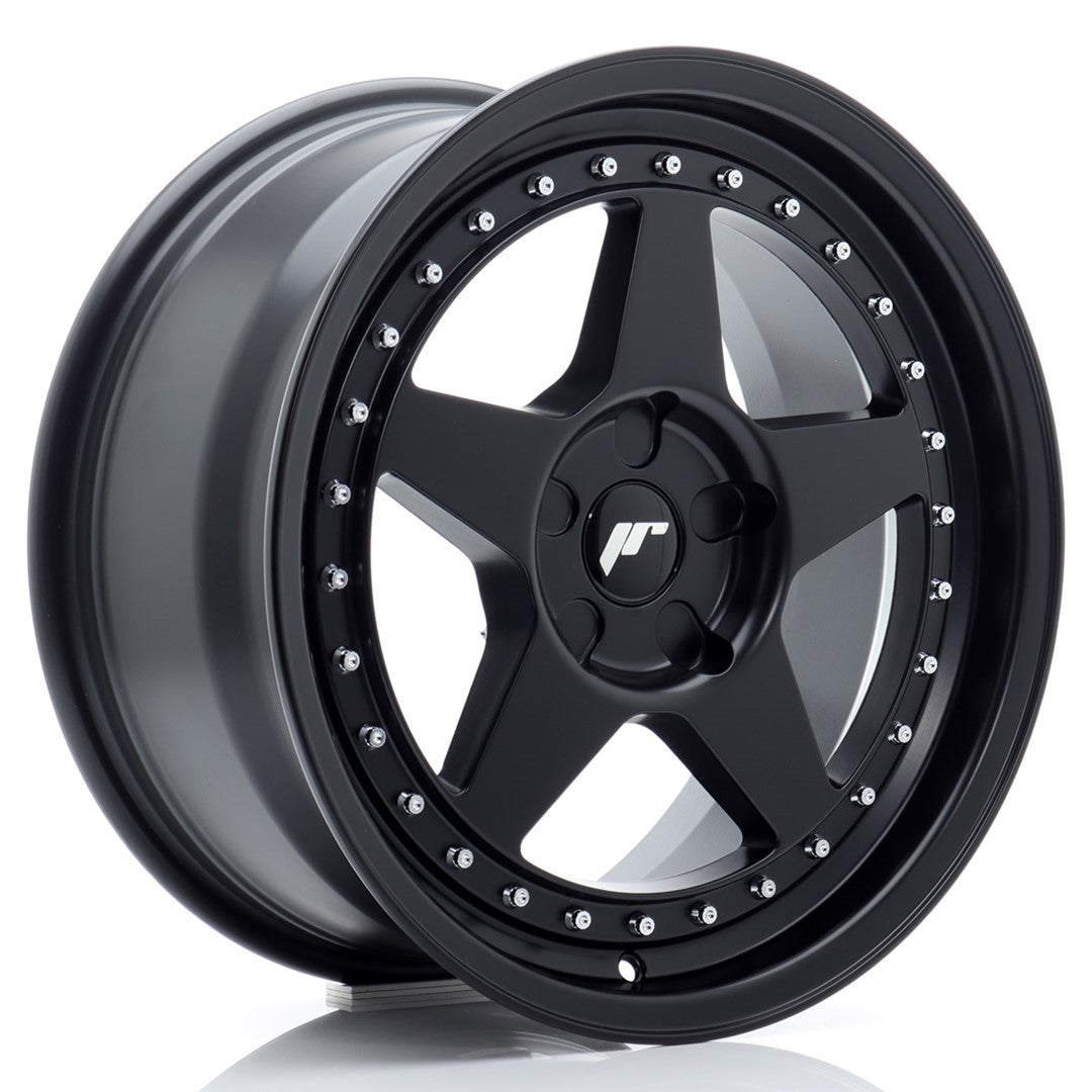 Llanta Japan Racing JR-6 17x8" 5 tornillos a medida ET20-35 negro mate