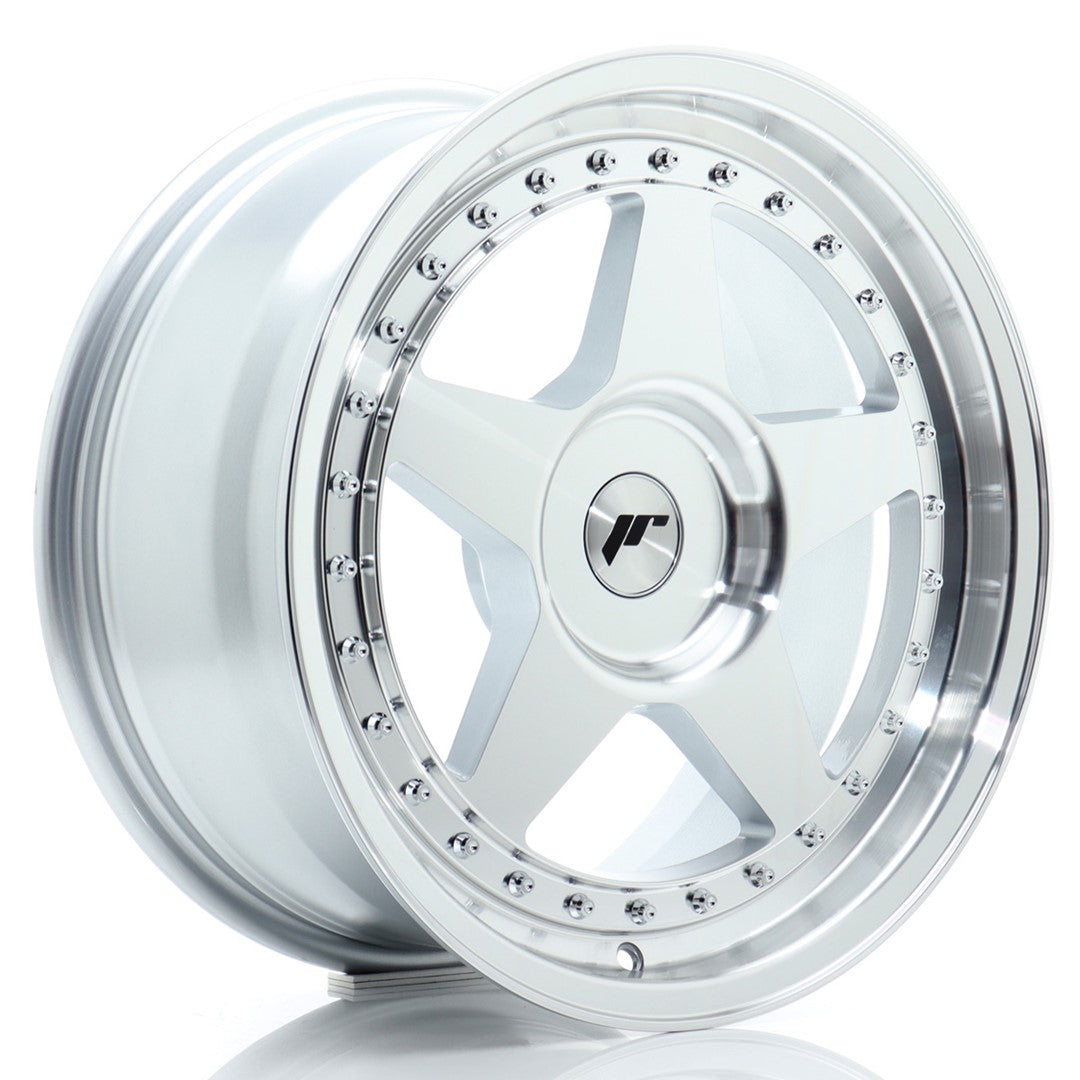 Llanta Japan Racing JR-6 17x8" a medida ET20-35 plata mecanizada