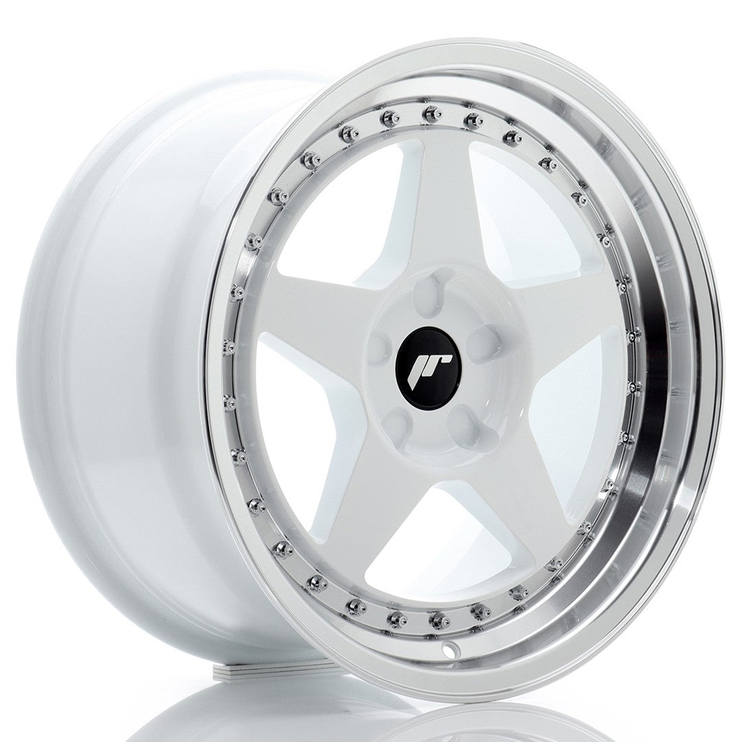 Llanta Japan Racing JR-6 17x9" 5 tornillos a medida ET20-35 blanco