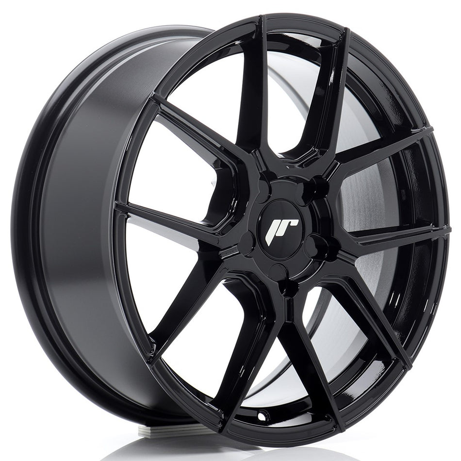 Japan Racing JR-30 17x7" (5 hole custom PCD) ET20-40, Gloss Black