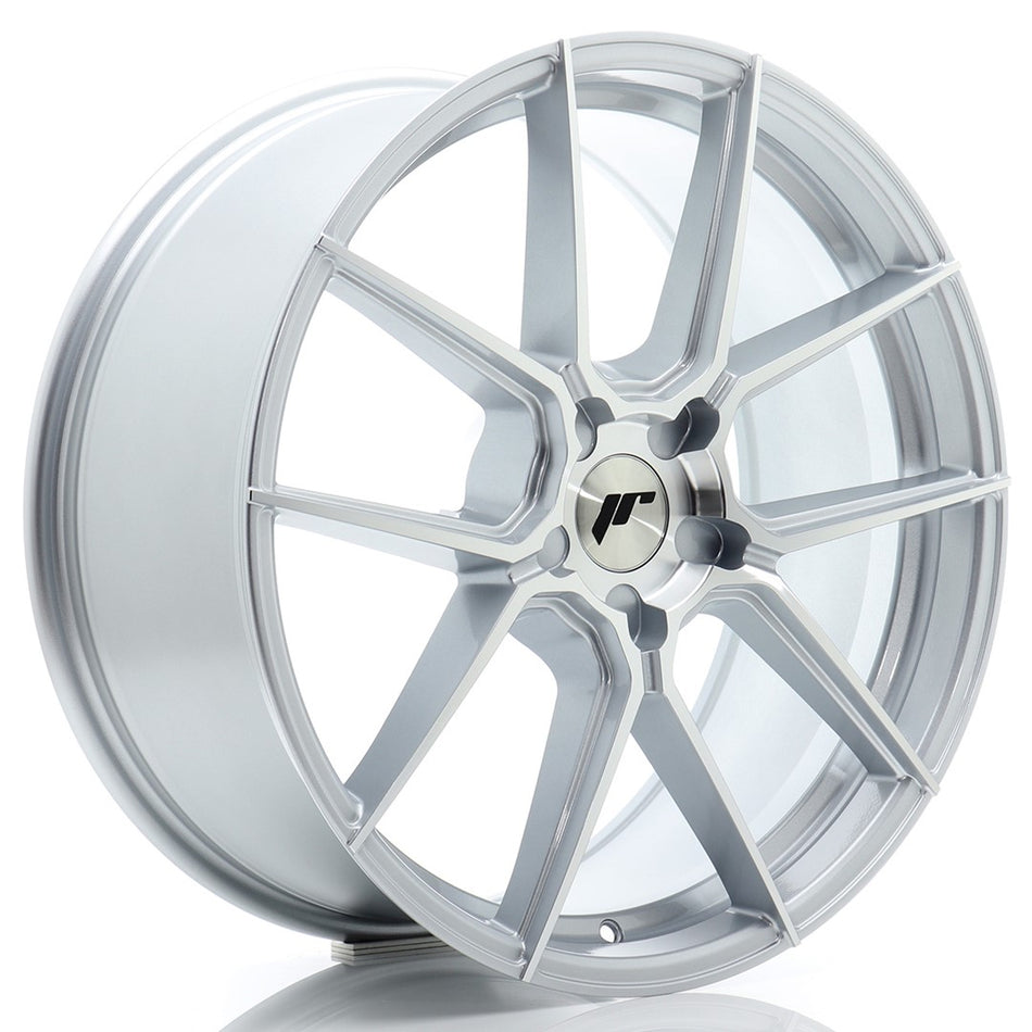 Japan Racing JR-30 20x8.5" (5 hole custom PCD) ET20-45, Machined Silver