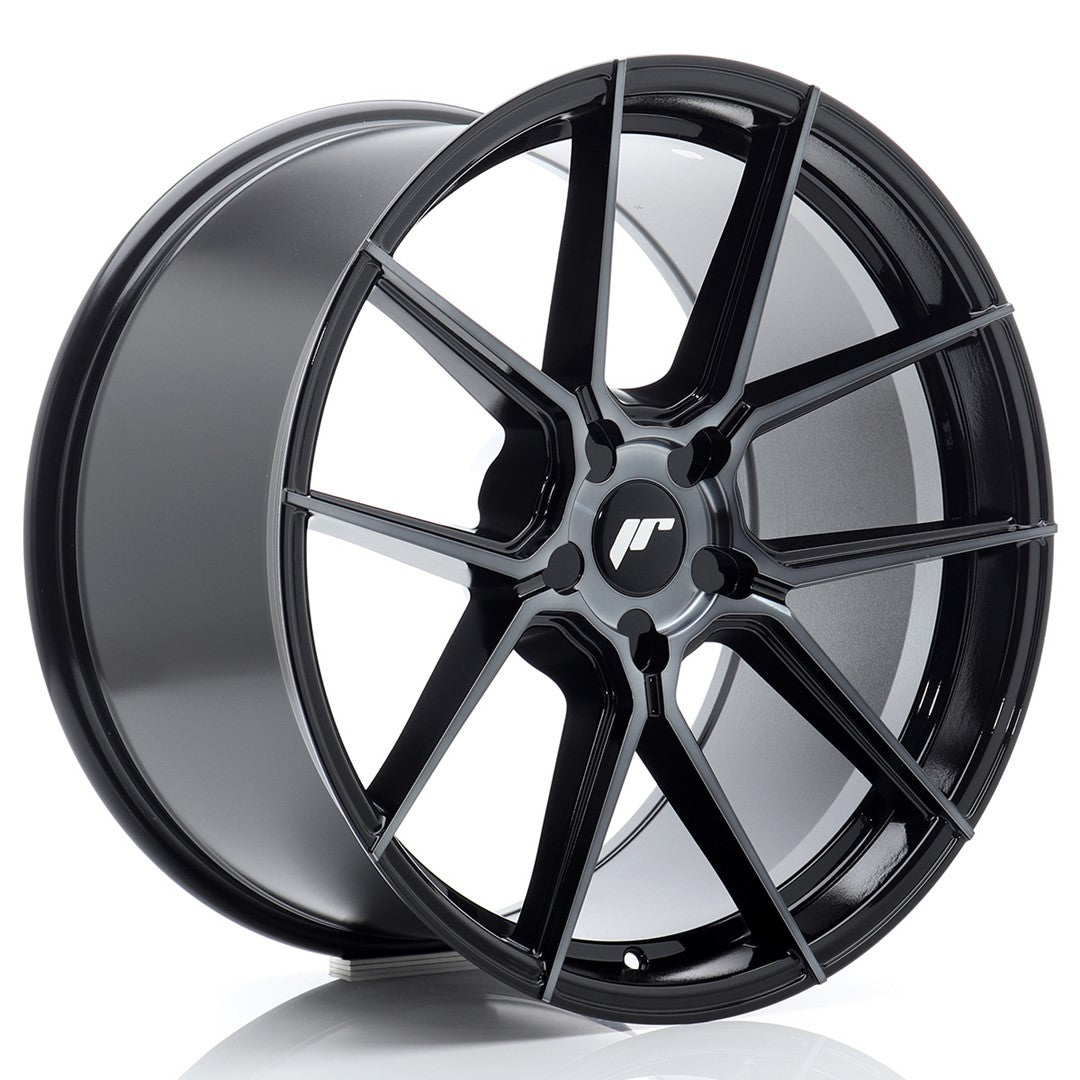 Llanta Japan Racing JR-30 Extreme Concave 20x9,5" 5 tornillos a medida ET22-40 negro mecanizado / frontal tintado
