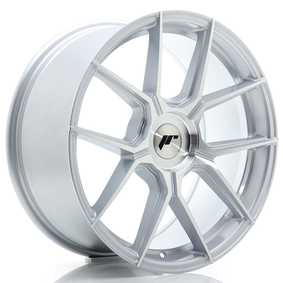 Japan Racing JR-30 18x8.5" (4 & 5 hole custom PCD) ET20-45, Machined Silver
