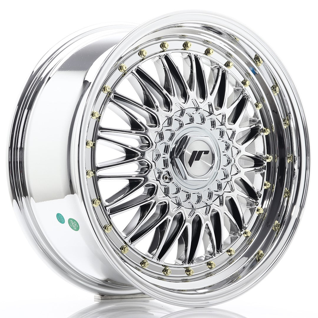 Llanta Japan Racing JR-9 18x8" 5x112/5x120 ET35 cromado / titanio
