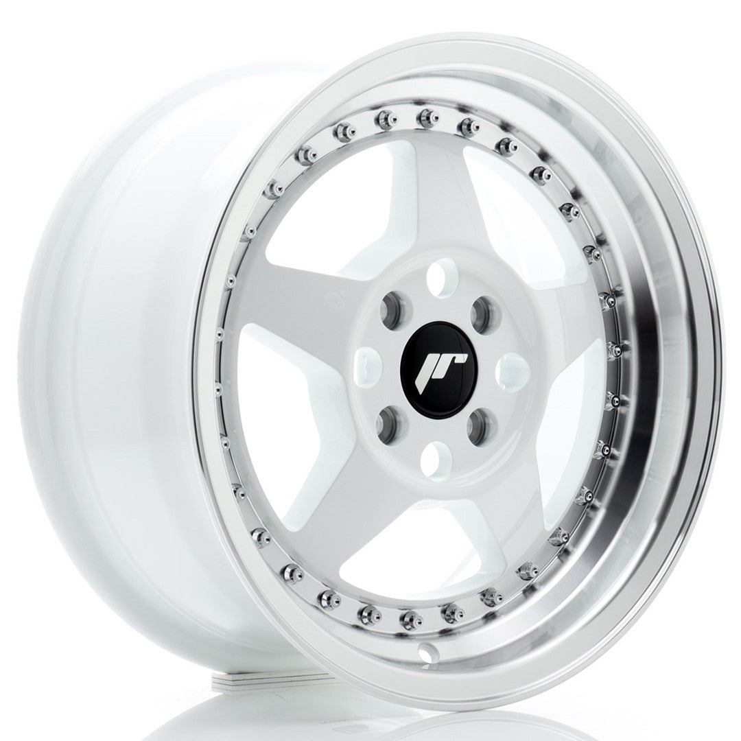 Llanta Japan Racing JR-6 15x7" 4x100 ET35 blanco