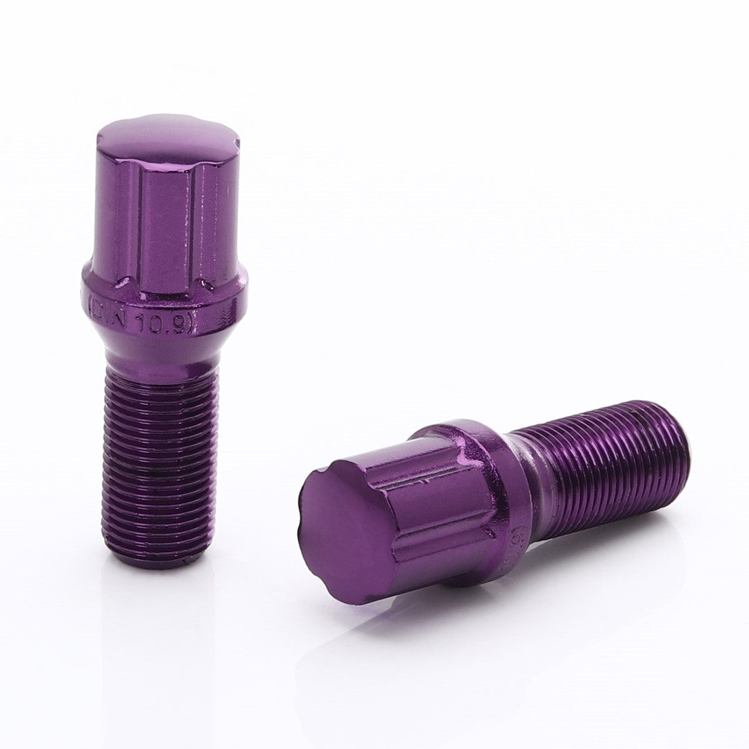 Tornillos de rueda JB1 M12x1.5 en morado (20 unidades)