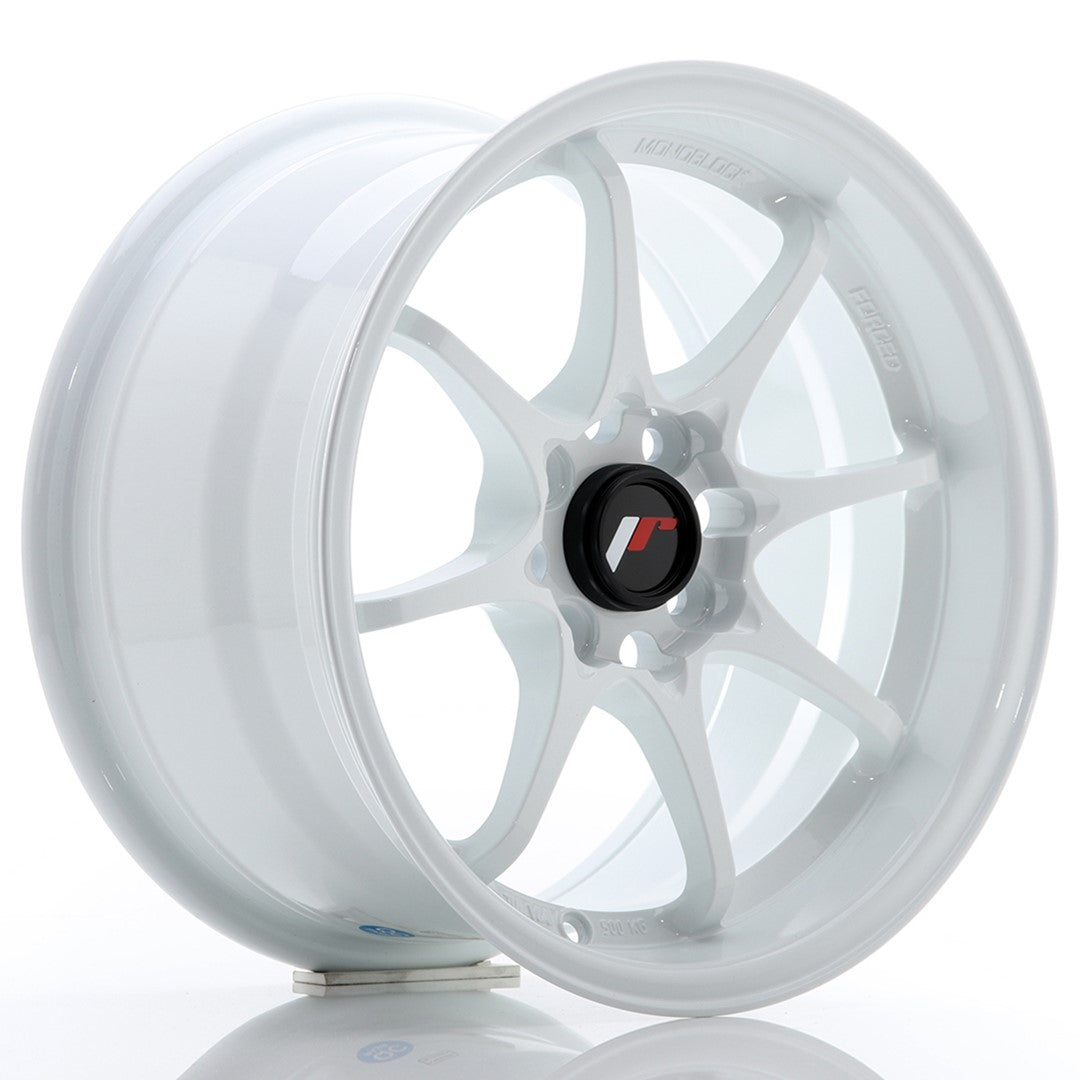 Llanta Japan Racing JR-5 15x8" 4x100 ET28 blanco