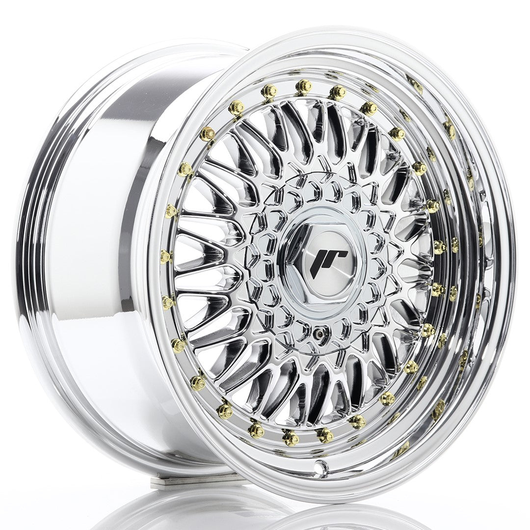 Llanta Japan Racing JR-9 16x8" a medida ET25 cromado / titanio