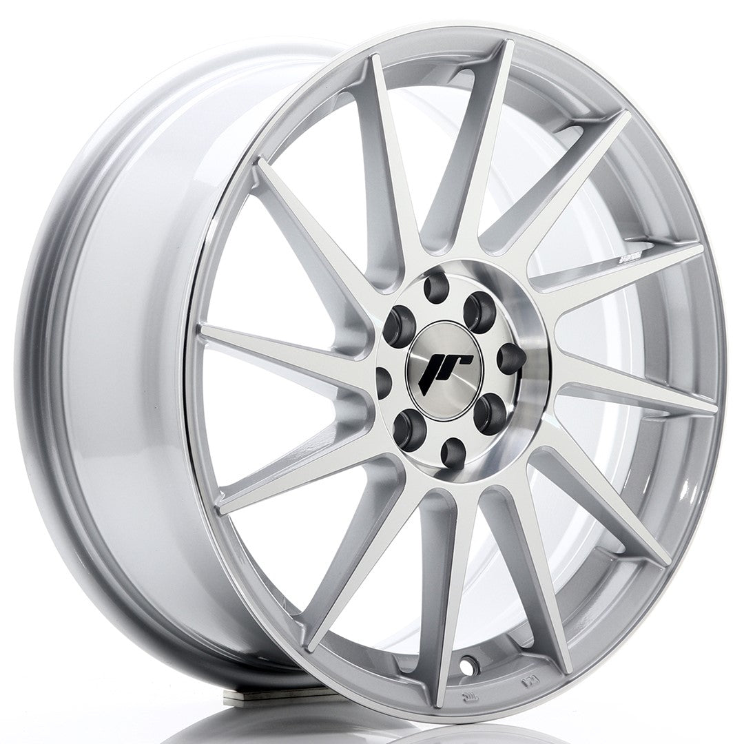 Llanta Japan Racing JR-22 17x7" 4x100/4x108 ET25 plata mecanizada