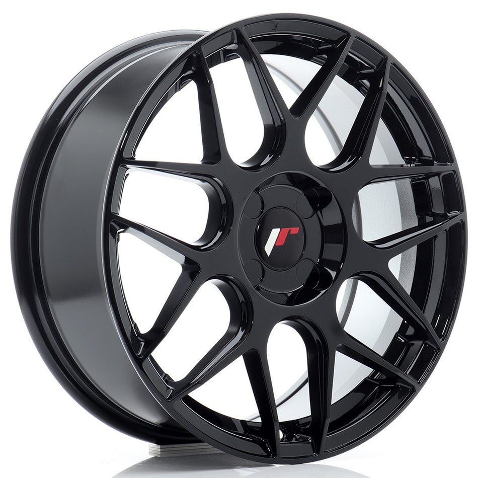 Japan Racing JR-18 17x7" (4 hole custom PCD) ET20-40, Gloss Black