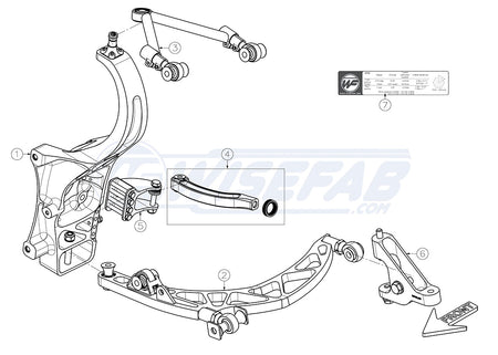 Kit de vía delantera Wisefab para Nissan GT-R