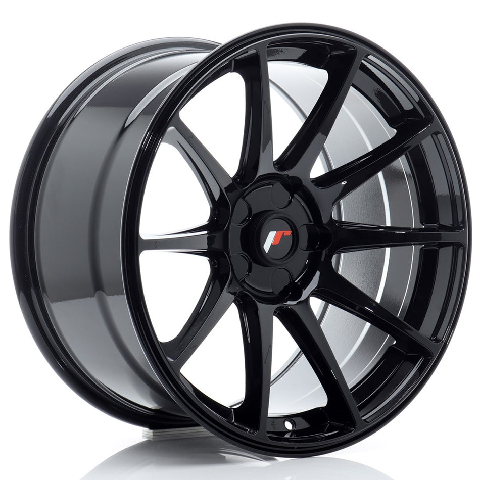 Japan Racing JR-11 Extreme Concave 18x9.5" (5 hole custom PCD) ET20-30, Gloss Black