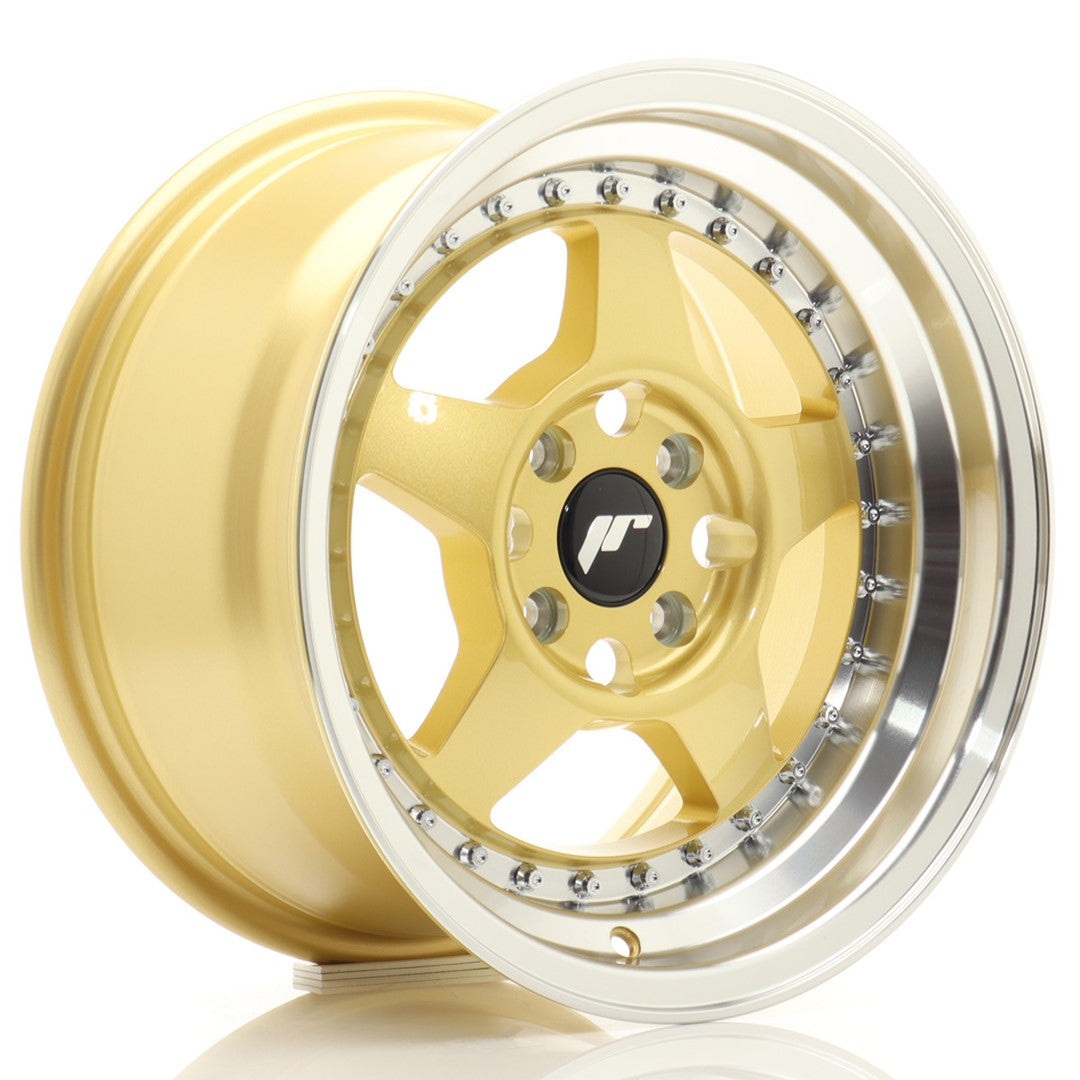 Llanta Japan Racing JR-6 15x8" 4x100 ET25 dorado