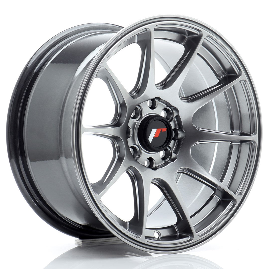 Llanta Japan Racing JR-11 15x8" 4x100/4x114.3 ET25 negro hyper