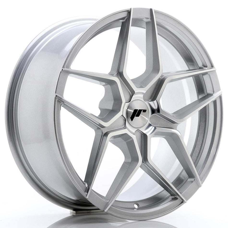 Japan Racing JR-34 18x8" (5 hole custom PCD) ET20-42, Silver, Machined Face