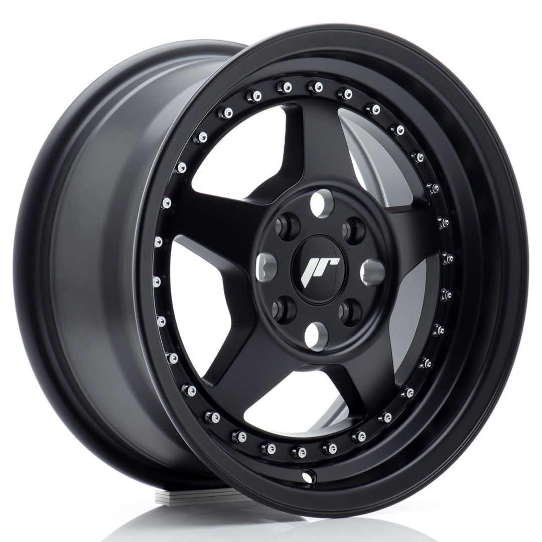 Llanta Japan Racing JR-6 15x7" 4x100 ET35 negro mate