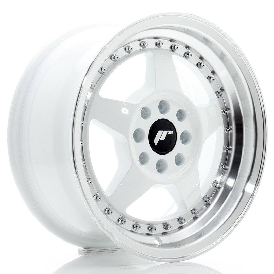 Llanta Japan Racing JR-6 15x7" 4x100/4x108 ET25 blanco