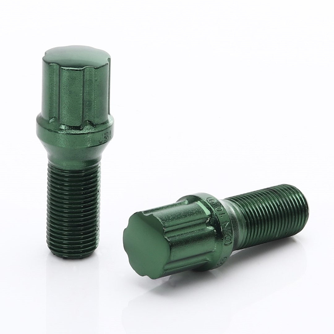 Tornillos de rueda JB1 M14x1.25 en verde (20 unidades)