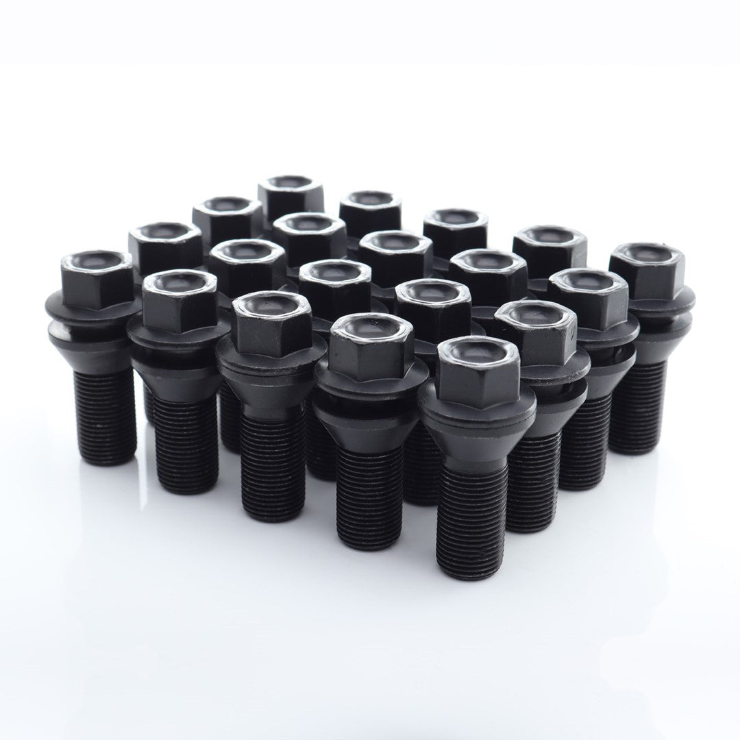 Tornillos de rueda M15x1.25 en negro (20 unidades)