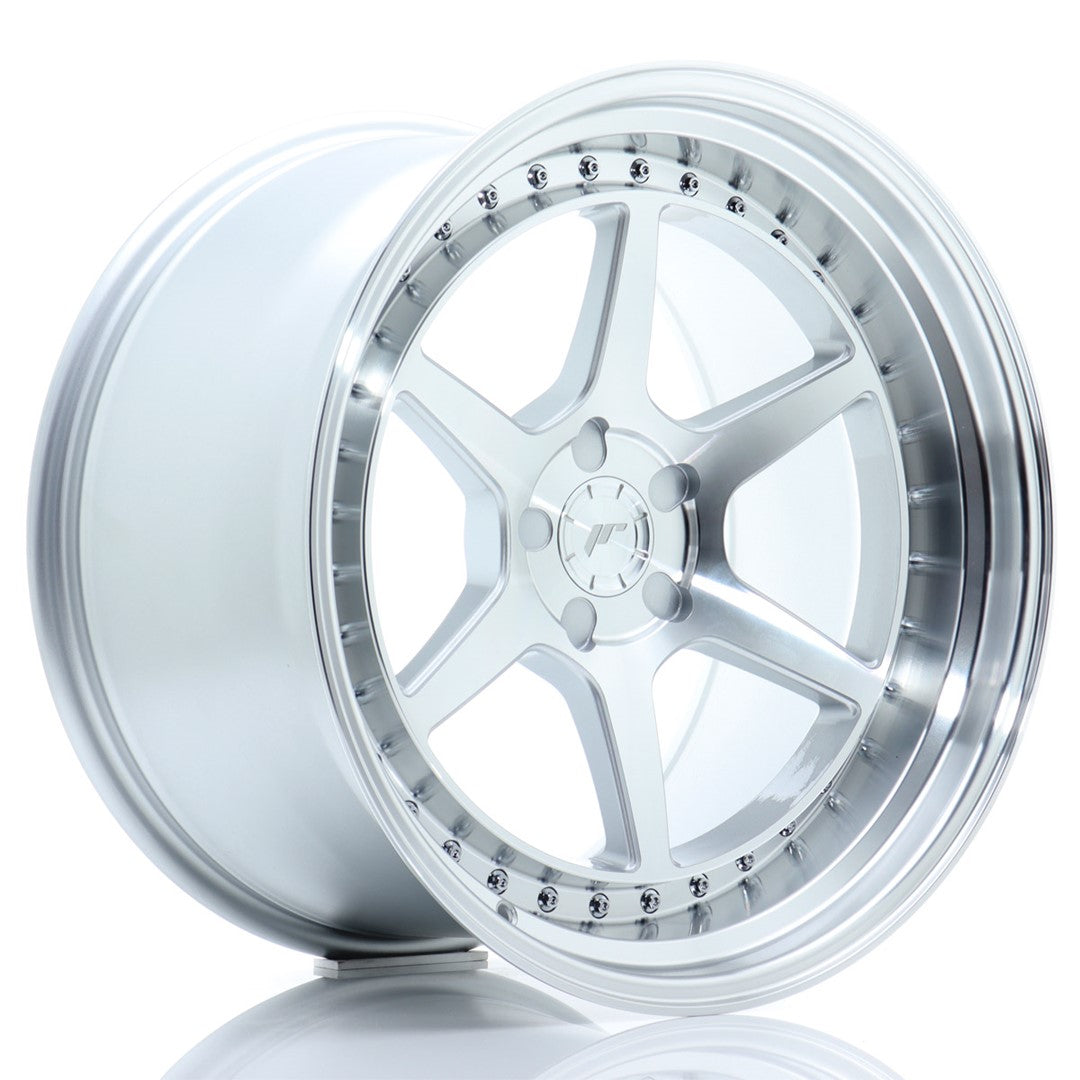 Llanta Japan Racing JR-43 19x11" 5 tornillos a medida ET0-25 plata mecanizada